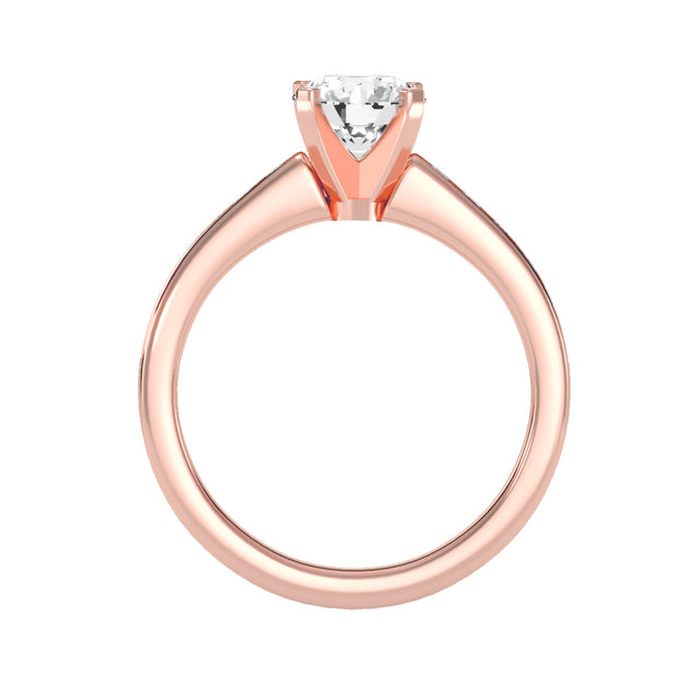 1.44 Carat Diamond 14K Rose Gold Engagement Ring - Fashion Strada