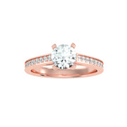 1.51 Carat Diamond 14K Rose Gold Engagement Ring - Fashion Strada