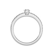 0.55 Carat Diamond 14K White Gold Engagement Ring - Fashion Strada