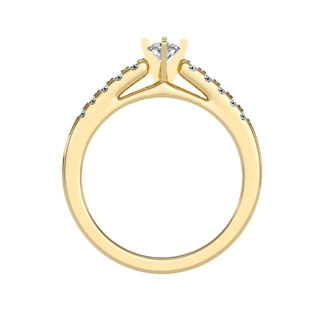 0.43 Carat Diamond 14K Yellow Gold Engagement Ring - Fashion Strada