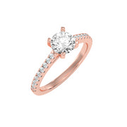 1.36 Carat Diamond 14K Rose Gold Engagement Ring - Fashion Strada