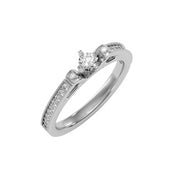 0.40 Carat Diamond 14K White Gold Engagement Ring - Fashion Strada