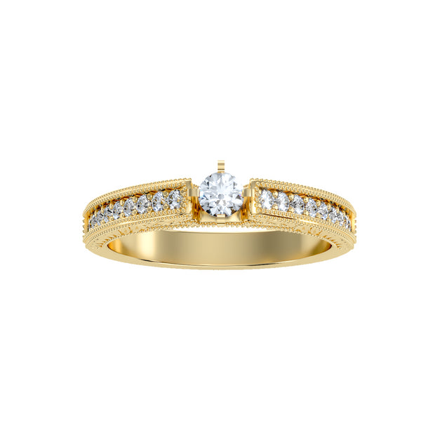 0.48 Carat Diamond 14K Yellow Gold Engagement Ring - Fashion Strada