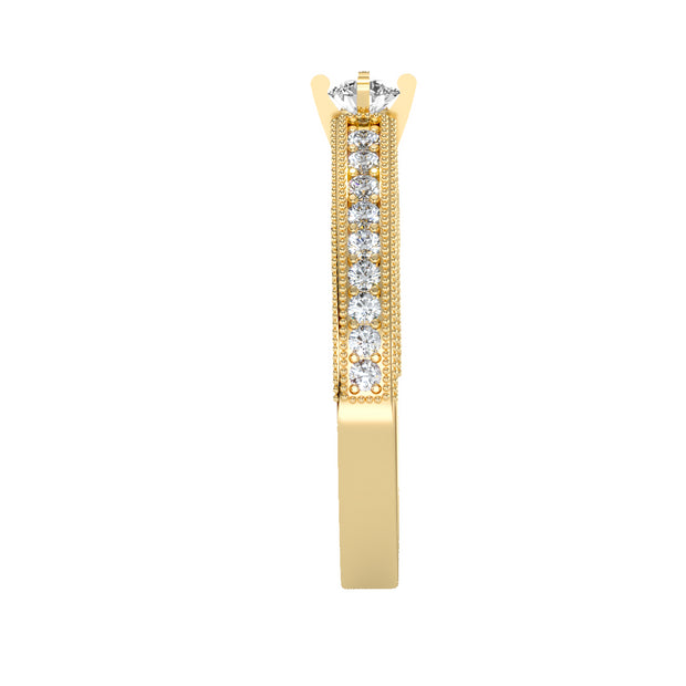 0.48 Carat Diamond 14K Yellow Gold Engagement Ring - Fashion Strada