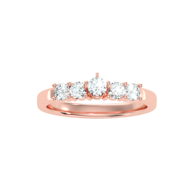 0.60 Carat Diamond 14K Rose Gold Engagement Ring - Fashion Strada