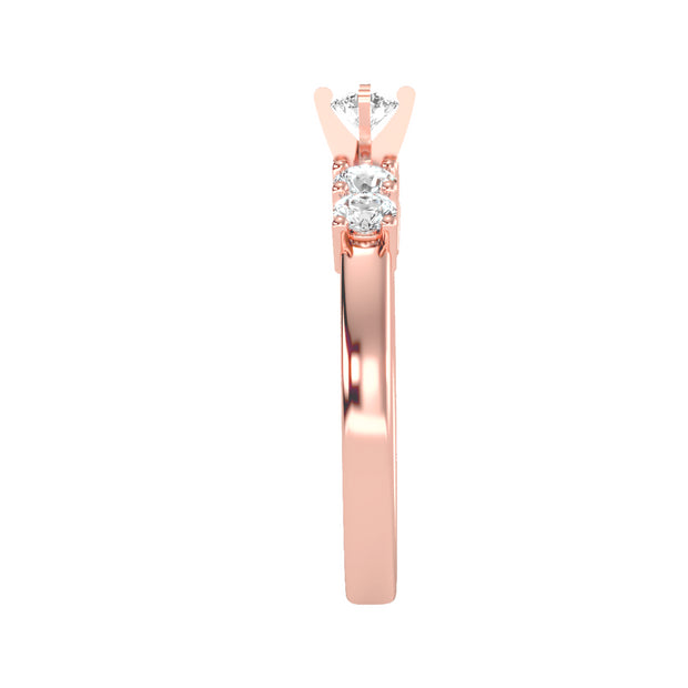 0.60 Carat Diamond 14K Rose Gold Engagement Ring - Fashion Strada