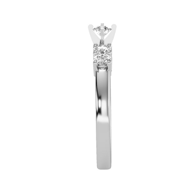 0.60 Carat Diamond 14K White Gold Engagement Ring - Fashion Strada