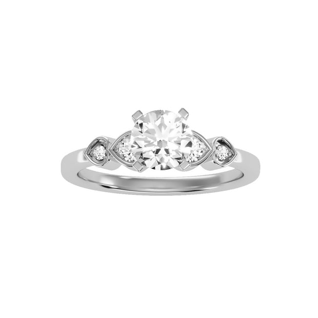 1.21 Carat Diamond 14K White Gold Engagement Ring - Fashion Strada