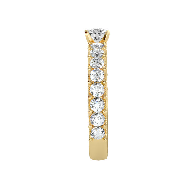 1.50 Carat Diamond 14K Yellow Gold Engagement Ring - Fashion Strada