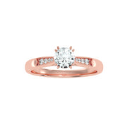 0.77 Carat Diamond 14K Rose Gold Engagement Ring - Fashion Strada