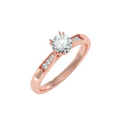 0.77 Carat Diamond 14K Rose Gold Engagement Ring - Fashion Strada