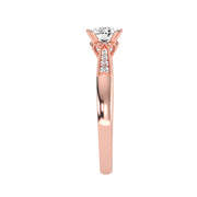 0.77 Carat Diamond 14K Rose Gold Engagement Ring - Fashion Strada