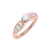 0.90 Carat Diamond 14K Rose Gold Engagement Ring - Fashion Strada