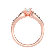 0.90 Carat Diamond 14K Rose Gold Engagement Ring - Fashion Strada