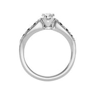 0.90 Carat Diamond 14K White Gold Engagement Ring - Fashion Strada