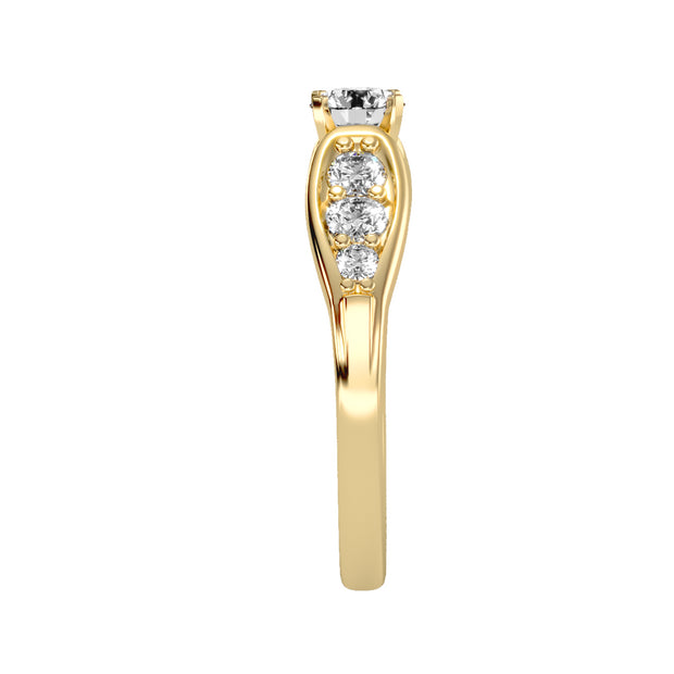 0.90 Carat Diamond 14K Yellow Gold Engagement Ring - Fashion Strada