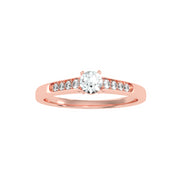 0.45 Carat Diamond 14K Rose Gold Engagement Ring - Fashion Strada