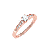 0.45 Carat Diamond 14K Rose Gold Engagement Ring - Fashion Strada