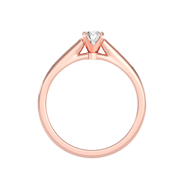 0.45 Carat Diamond 14K Rose Gold Engagement Ring - Fashion Strada