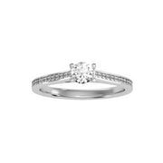 0.53 Carat Diamond 14K White Gold Engagement Ring - Fashion Strada