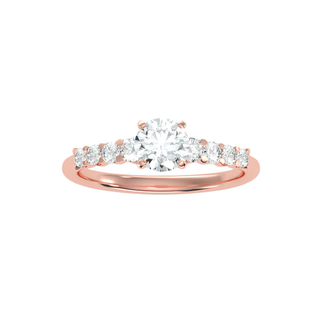 1.10 Carat Diamond 14K Rose Gold Engagement Ring - Fashion Strada