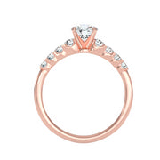 1.10 Carat Diamond 14K Rose Gold Engagement Ring - Fashion Strada