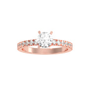 1.17 Carat Diamond 14K Rose Gold Engagement Ring - Fashion Strada