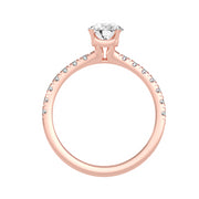 1.17 Carat Diamond 14K Rose Gold Engagement Ring - Fashion Strada