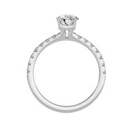 1.17 Carat Diamond 14K White Gold Engagement Ring - Fashion Strada