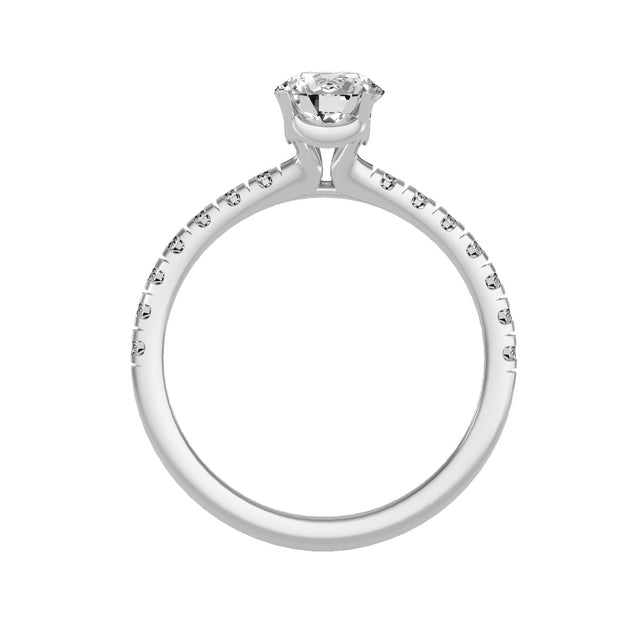 1.17 Carat Diamond 14K White Gold Engagement Ring - Fashion Strada