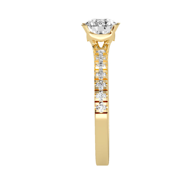 1.17 Carat Diamond 14K Yellow Gold Engagement Ring - Fashion Strada