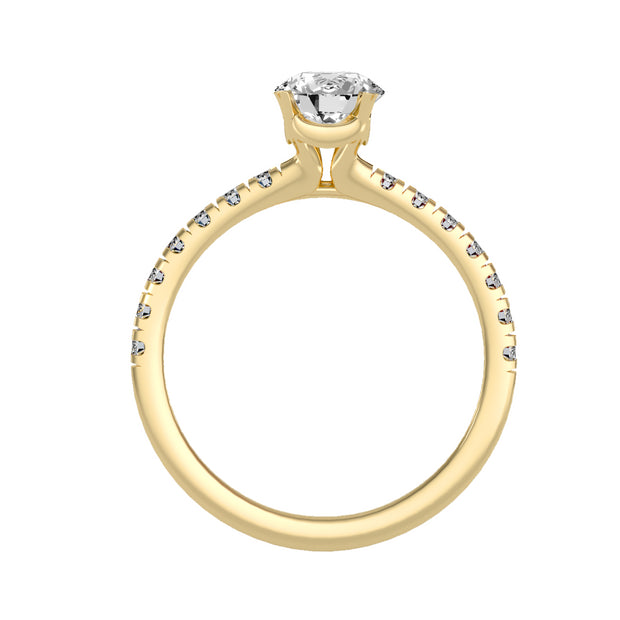 1.17 Carat Diamond 14K Yellow Gold Engagement Ring - Fashion Strada