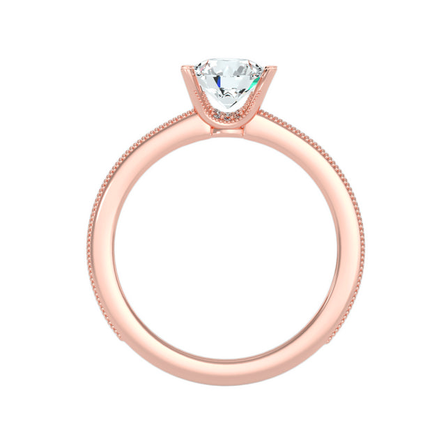 0.97 Carat Diamond 14K Rose Gold Engagement Ring - Fashion Strada