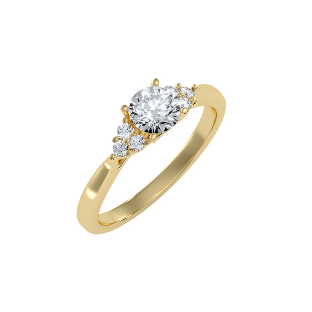 0.79 Carat Diamond 14K Yellow Gold Engagement Ring - Fashion Strada