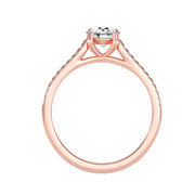 0.94 Carat Diamond 14K Rose Gold Engagement Ring - Fashion Strada