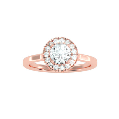 1.04 Carat Diamond 14K Rose Gold Engagement Ring - Fashion Strada