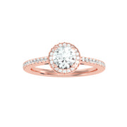 1.13 Carat Diamond 14K Rose Gold Engagement Ring - Fashion Strada