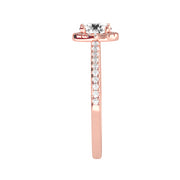 1.13 Carat Diamond 14K Rose Gold Engagement Ring - Fashion Strada