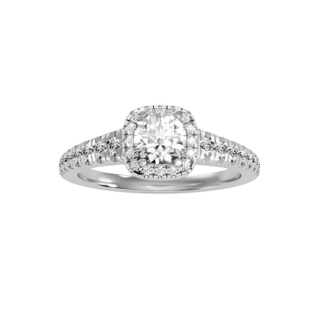 1.04 Carat Diamond 14K White Gold Engagement Ring - Fashion Strada