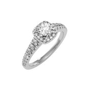 1.04 Carat Diamond 14K White Gold Engagement Ring - Fashion Strada