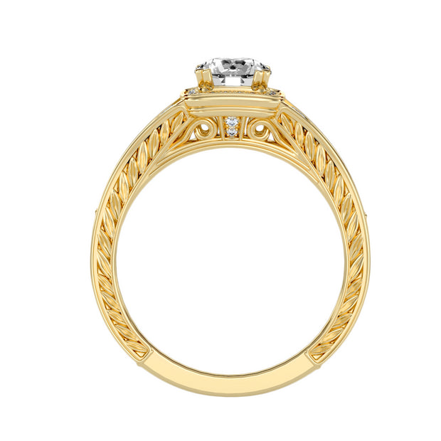 1.09 Carat Diamond 14K Yellow Gold Engagement Ring - Fashion Strada