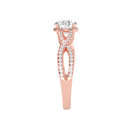 1.08 Carat Diamond 14K Rose Gold Engagement Ring - Fashion Strada