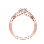 1.08 Carat Diamond 14K Rose Gold Engagement Ring - Fashion Strada