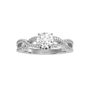 1.08 Carat Diamond 14K White Gold Engagement Ring - Fashion Strada