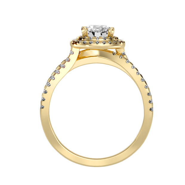 1.37 Carat Diamond 14K Yellow Gold Engagement Ring - Fashion Strada