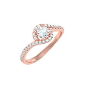 0.77 Carat Diamond 14K Rose Gold Engagement Ring - Fashion Strada