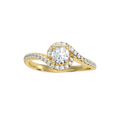 0.77 Carat Diamond 14K Yellow Gold Engagement Ring - Fashion Strada