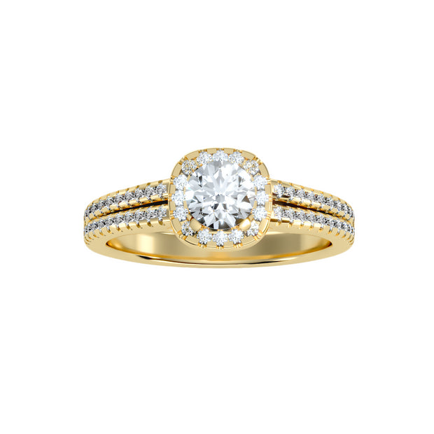 0.99 Carat Diamond 14K Yellow Gold Engagement Ring - Fashion Strada