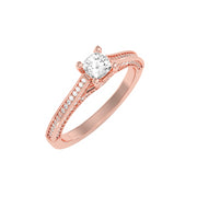 0.82 Carat Diamond 14K Rose Gold Engagement Ring - Fashion Strada