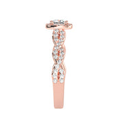 0.74 Carat Diamond 14K Rose Gold Engagement Ring - Fashion Strada